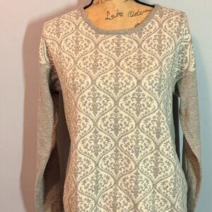 Sundance Fair Isle Sweater Gray Neutral Knit Merino Blend Size M)